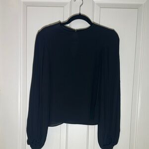 Flowy Sleeves Black Women's Top